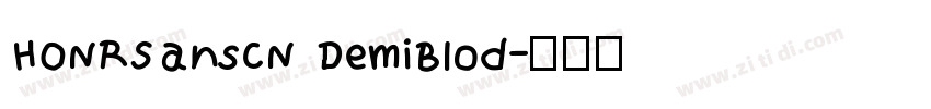 HONRSansCN DemiBlod字体转换